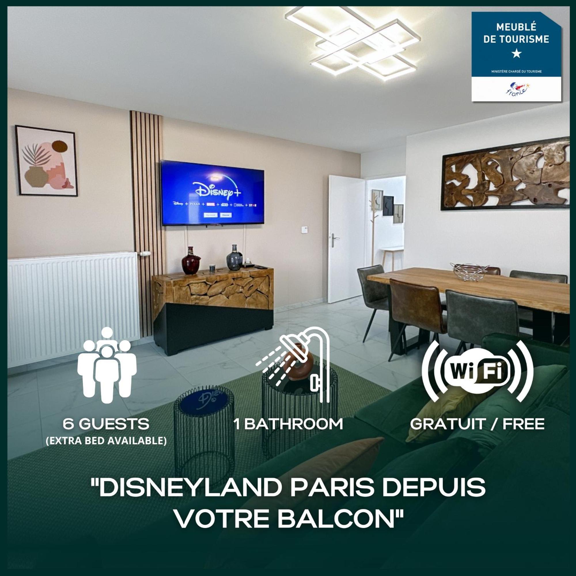 Le Chessy Disney - Logement Pour 6 A Disneyland Paris Avec Vue Sur Le Feu D Artifice Exterior foto
