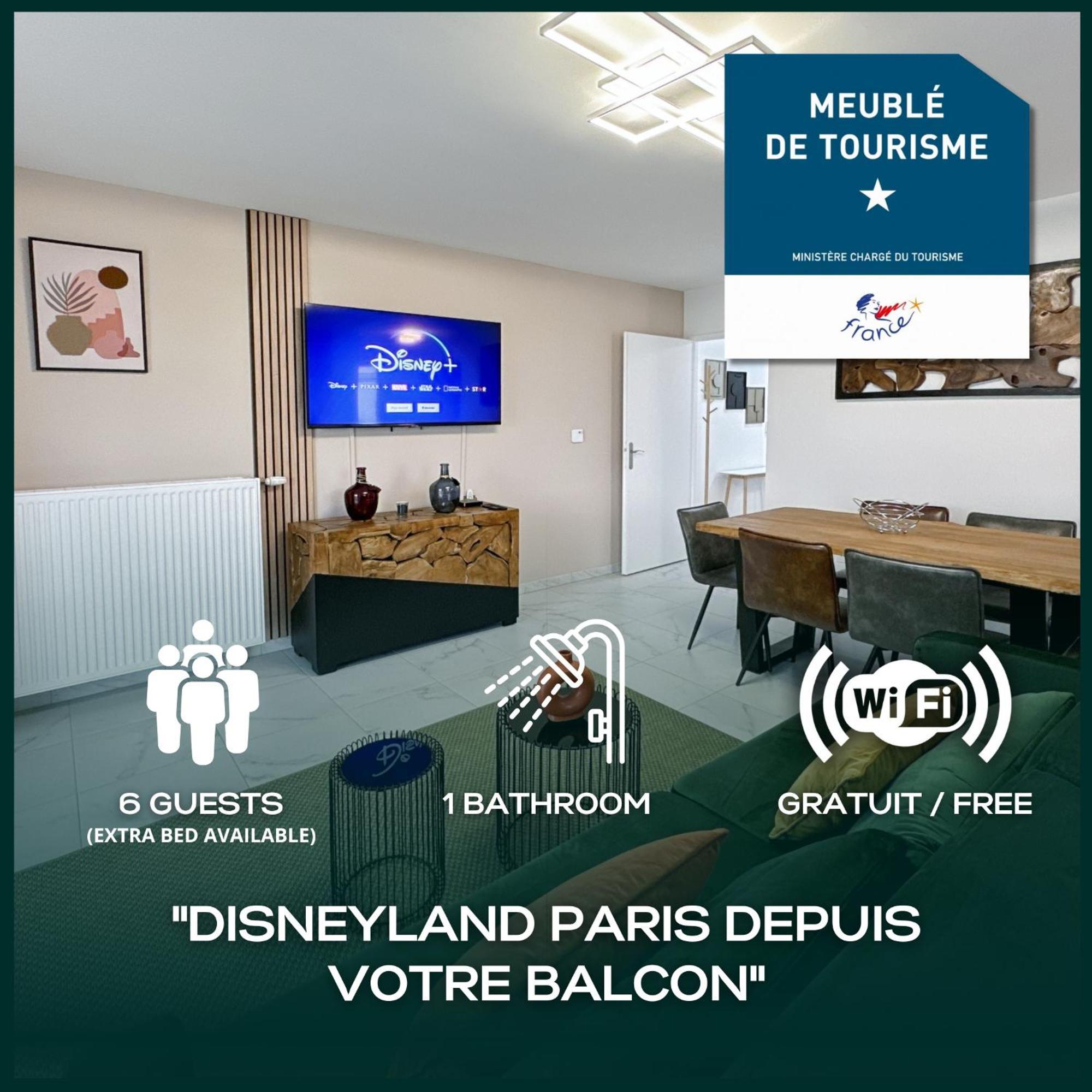 Le Chessy Disney - Logement Pour 6 A Disneyland Paris Avec Vue Sur Le Feu D Artifice Exterior foto